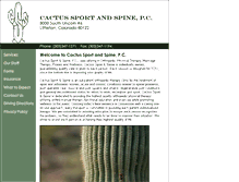 Tablet Screenshot of cactussportandspine.com